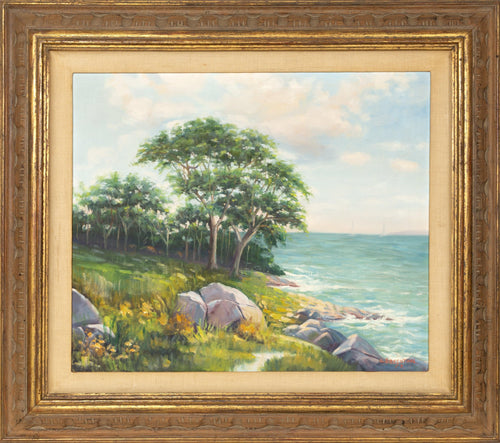 Rocky Shoreline Oil | Abraham Rosenthal,{{product.type}}