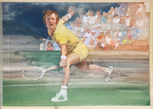 Rod Laver Watercolor | Unknown Artist,{{product.type}}