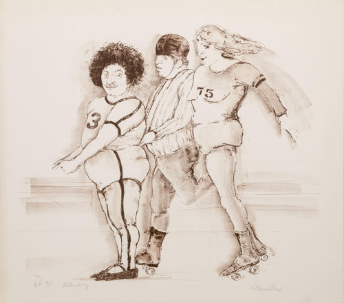 Roller Derby Lithograph | Marcia Marx,{{product.type}}