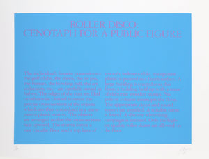 Roller Disco: Cenotaph for A Public Figure Screenprint | Robert Morris,{{product.type}}