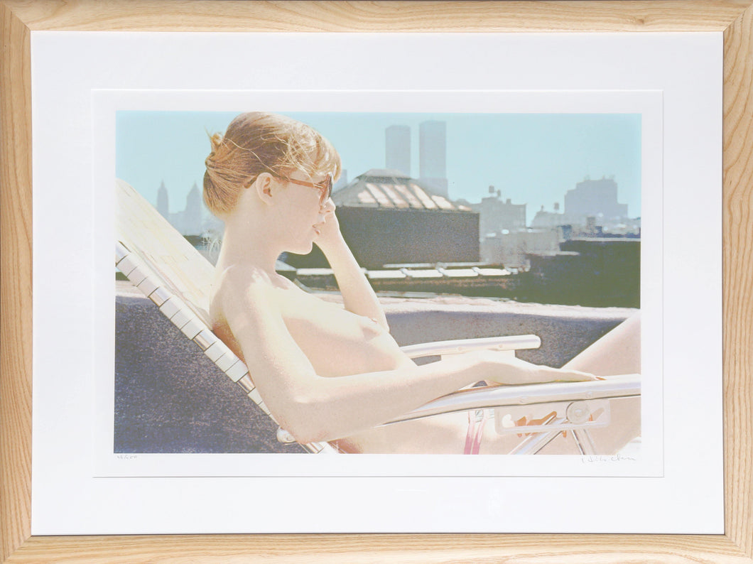 Roof-top Sunbather Screenprint | Hilo Chen,{{product.type}}