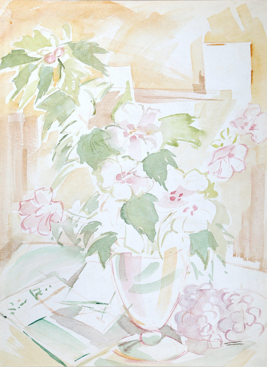 Rose of Sharon Watercolor | Charles Blaze Vukovich,{{product.type}}