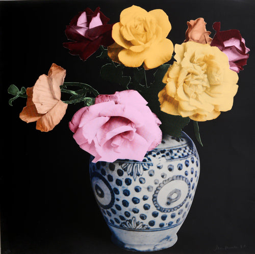 Roses and Poppies in Spotted Vase (Black) Screenprint | Francesco Scavullo,{{product.type}}