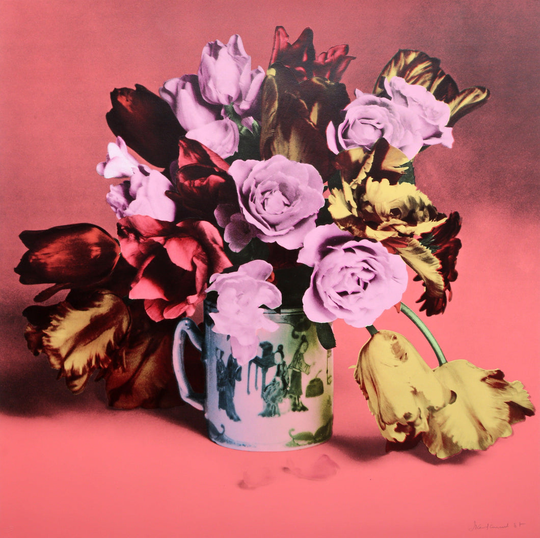 Roses and Tulips in Chinese Mug Screenprint | Francesco Scavullo,{{product.type}}