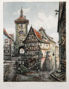 Rottenburg ob der Tauber Etching | Paul Sollmann,{{product.type}}