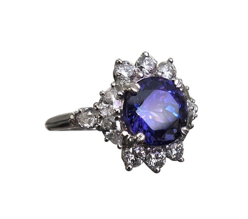 Round Tanzanite Ring Jewelry | Drew Pietrafesa,{{product.type}}