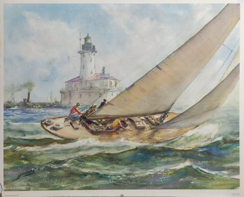 Rounding the Windward Poster | James Milton Sessions,{{product.type}}