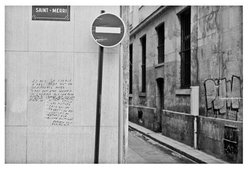 Rue Saint-Merri, Paris Black and White | Lauren Bilanko,{{product.type}}