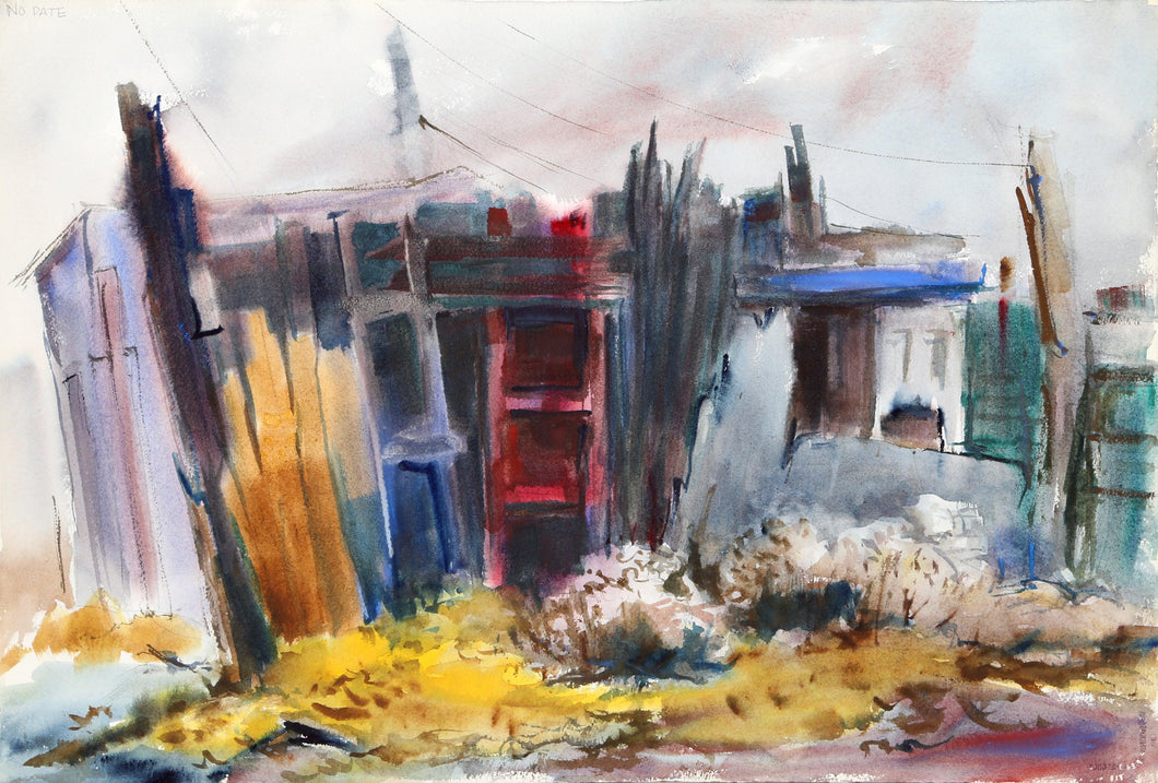 Ruined Shack (P5.20) Watercolor | Eve Nethercott,{{product.type}}