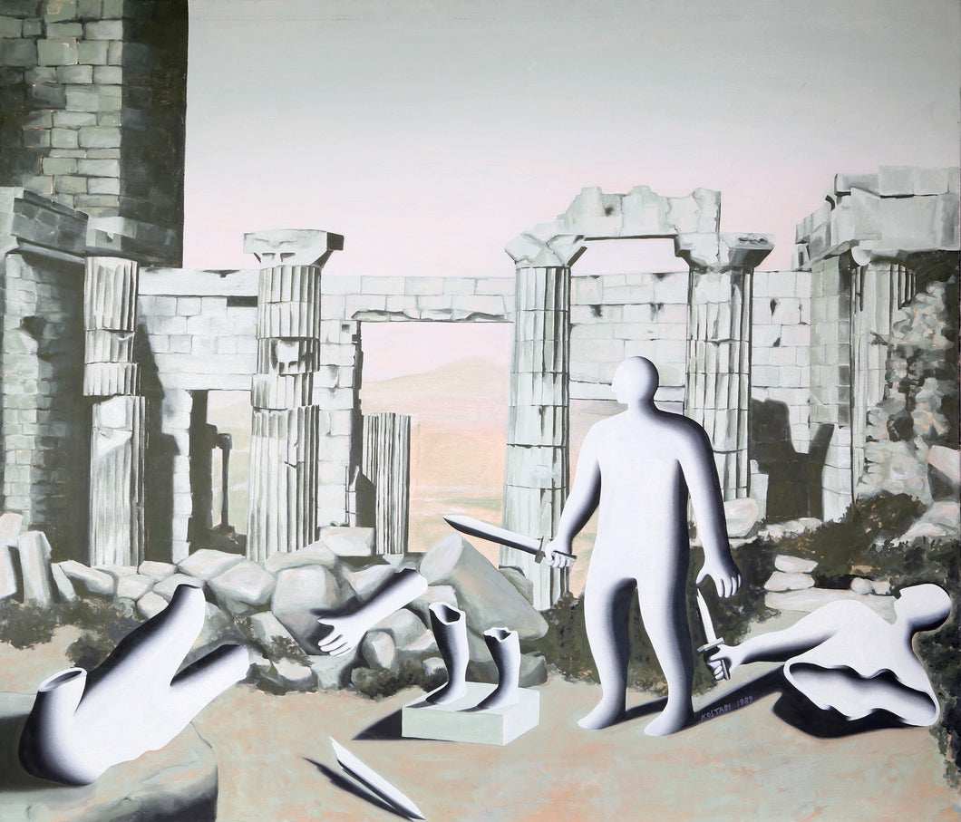 Ruins Acrylic | Mark Kostabi,{{product.type}}