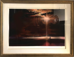 Runner with Sun in Sky (Joe DiMaggio) from the Spirit of Sports Portfolio Lithograph | Robert Peak,{{product.type}}