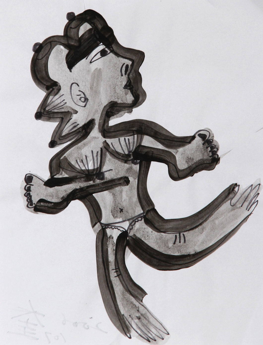 Running Man (107) Watercolor | Kyu Sun Ariola,{{product.type}}