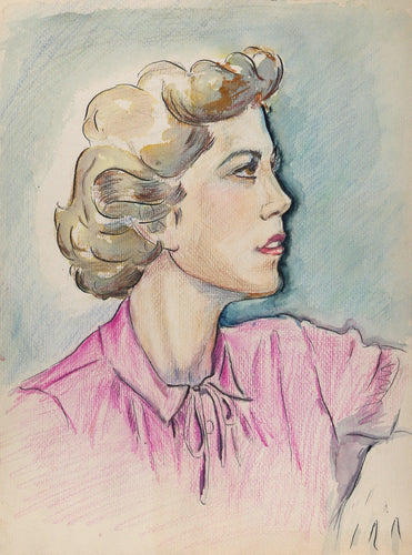 Ruth Kraker (P5.46) Watercolor | Eve Nethercott,{{product.type}}