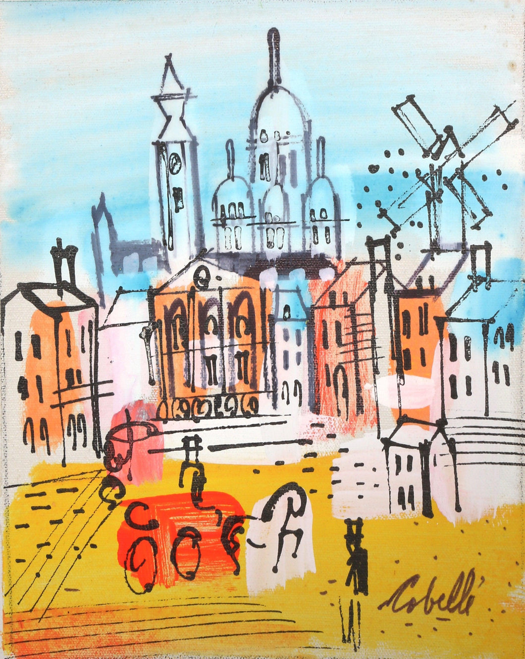Sacre Coeur with Moulin Rouge 2 Acrylic | Charles Cobelle,{{product.type}}