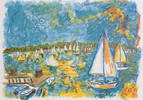 Sail Day Lithograph | Wayne Ensrud,{{product.type}}