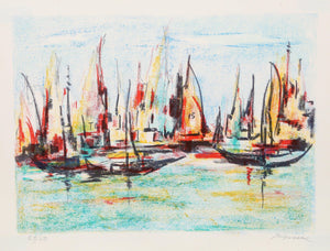 Sailboat Race Lithograph | Michael Schreck,{{product.type}}