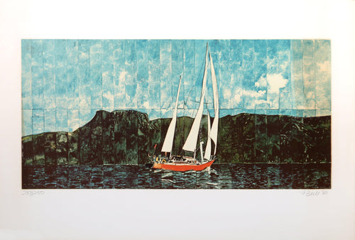 Sailboat Screenprint | Fran Bull,{{product.type}}
