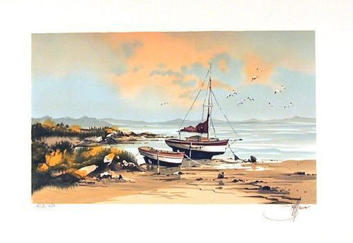 Sailboats at Sunset Lithograph | Stephane Lauro,{{product.type}}