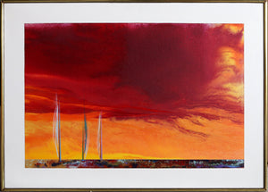 Sailboats at Sunset Oil | Ted Lownik,{{product.type}}