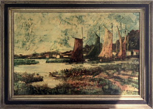 Sailboats in Marsh Oil | Donald Roy Purdy,{{product.type}}