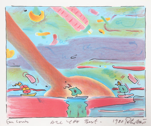 Sailboats Lithograph | Peter Max,{{product.type}}