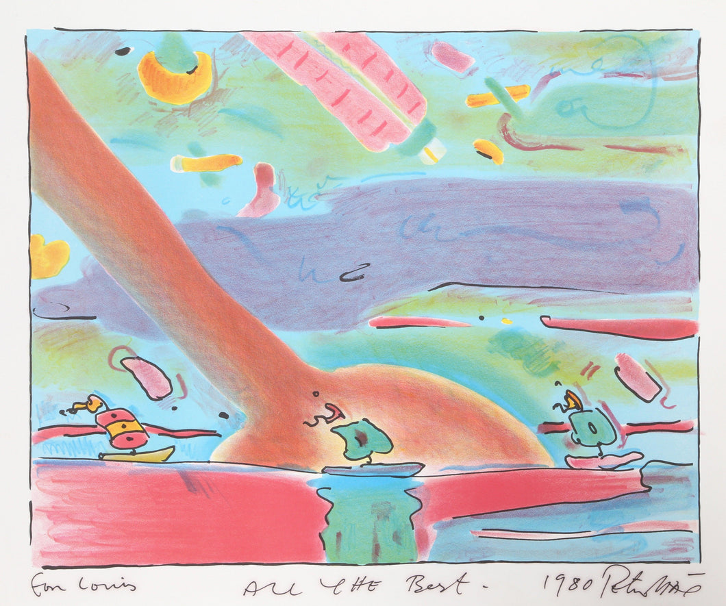 Sailboats Lithograph | Peter Max,{{product.type}}