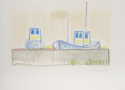 Sailboats Mixed Media | Jean-Jacques Vergnaud,{{product.type}}