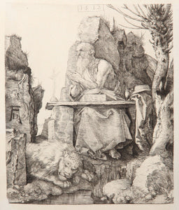 Saint Jerome Etching | Albrecht Dürer,{{product.type}}