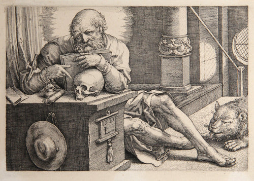 Saint Jerome Etching | Lucas van Leyden,{{product.type}}