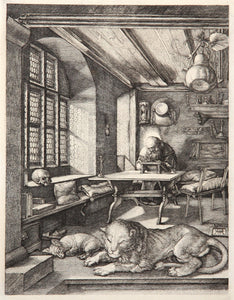 Saint Jerome in his Study Etching | Albrecht Dürer,{{product.type}}