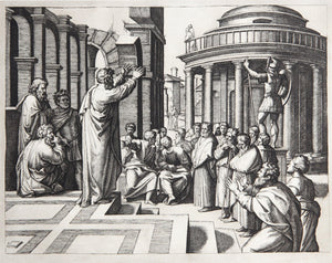 Saint Paul prechant a Athenes Etching | Marcantonio Raimondi,{{product.type}}