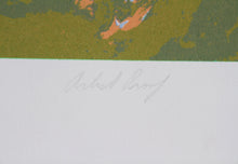 Salmon and Green Forest Screenprint | John M. Healy,{{product.type}}