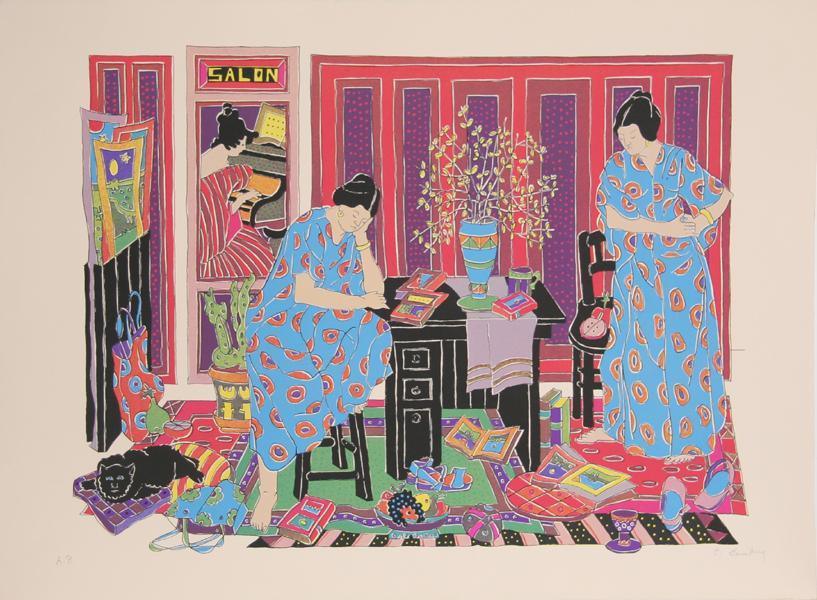 Salon Lithograph | Estelle Ginsburg,{{product.type}}