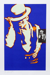 Sammy Davis, Jr. (Blue and Orange) Lithograph | Bernard Rancillac,{{product.type}}