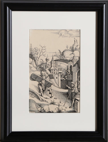Samson Portant la Porte de la Ville de Gaza Etching | Mair von Landshut,{{product.type}}