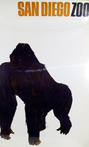 San Diego Zoo - Gorilla Poster | Travel Poster,{{product.type}}
