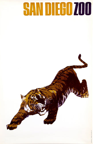 San Diego Zoo - Tiger Poster | Travel Poster,{{product.type}}