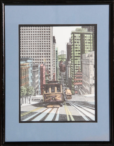 San Francisco Trolley Cars Lithograph | Mark Monsarrat,{{product.type}}