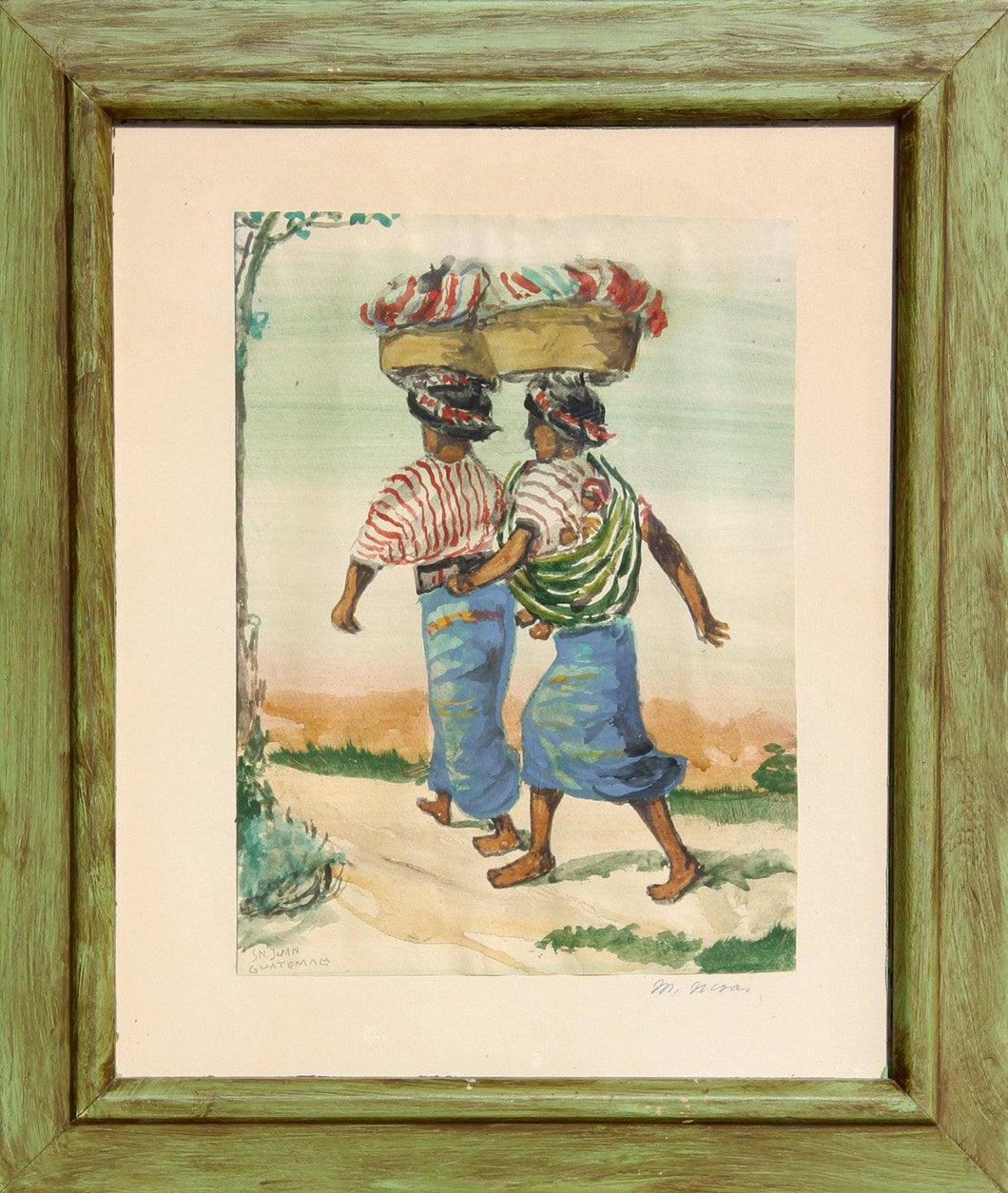 San Juan, Guatemala Watercolor | M. Neves,{{product.type}}