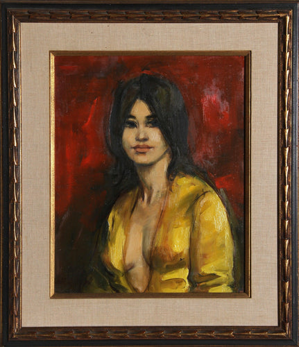 Sandra in Yellow Blouse Oil | Jan De Ruth,{{product.type}}