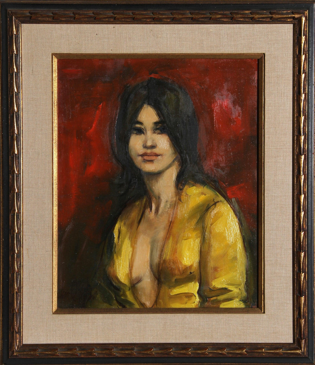 Sandra in Yellow Blouse Oil | Jan De Ruth,{{product.type}}