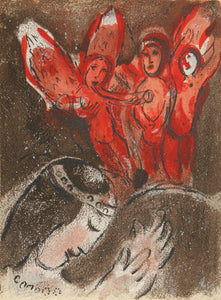 Sarah and the Angels from Drawings for the Bible Lithograph | Marc Chagall,{{product.type}}
