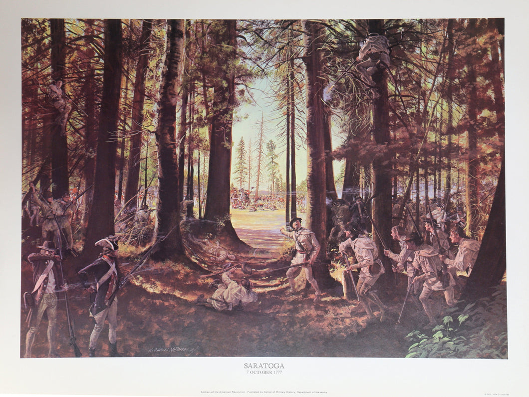 Saratoga - Revolutionary War Battle Poster | H. Charles McBarron, Jr.,{{product.type}}