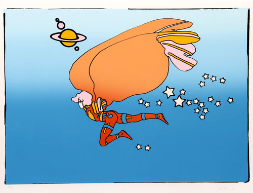 Saturn Messenger Screenprint | Peter Max,{{product.type}}
