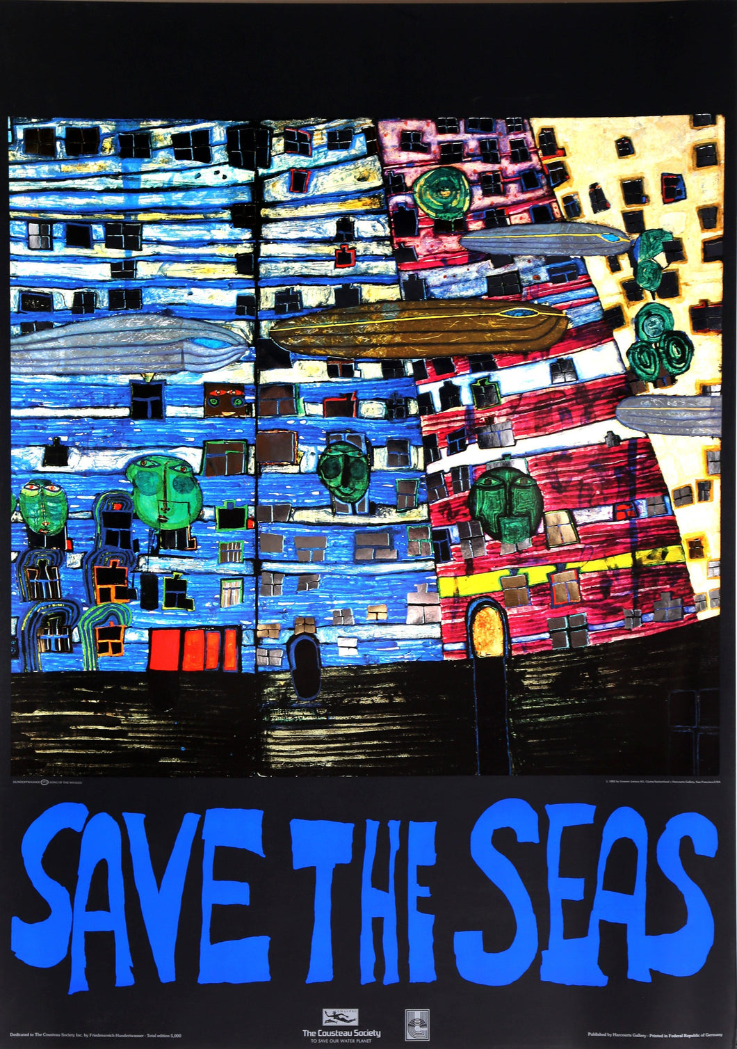 Save the Seas Poster | Friedensreich Hundertwasser,{{product.type}}