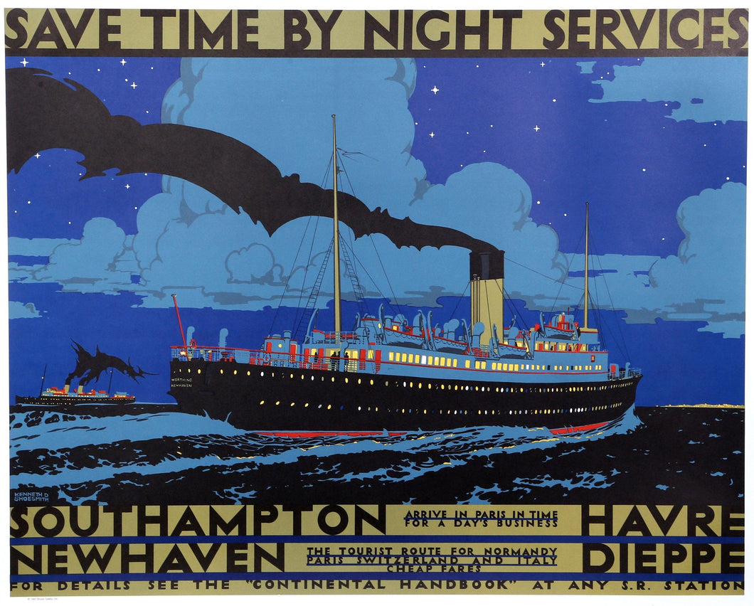 Save Time by Night Services Poster | Kenneth Shoesmith,{{product.type}}