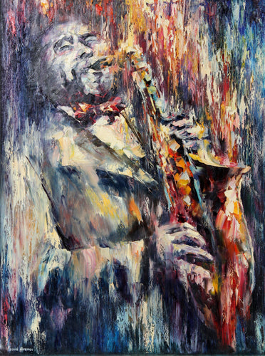 Saxophone Player Oil | Leonid Afremov,{{product.type}}
