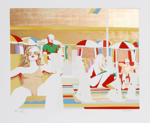 Scene de Plage Screenprint | Brandon,{{product.type}}