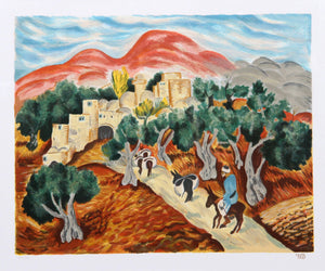 Scenes of Jerusalem I Lithograph | Israel Paldi,{{product.type}}
