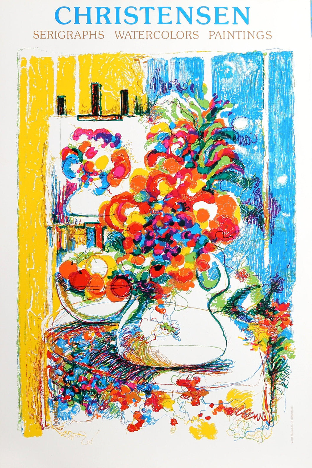 Screenprints Watercolors Paintings Exhibition Poster | Ronald Julius Christensen,{{product.type}}